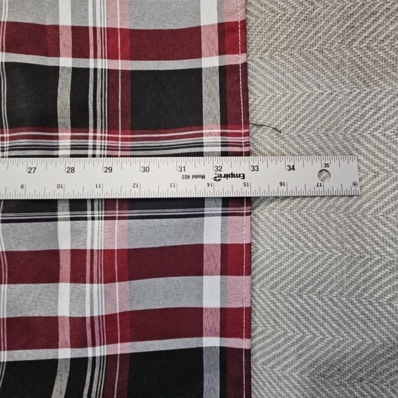 True Rock Shirt Men's 3XL Black Red Plaid Short Sleeve Button Up Pocket Y2K NWT - Picture 13 of 16